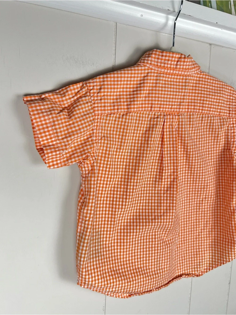 Ralph Lauren Orange Gingham Button-Down Shirt Boys 18M